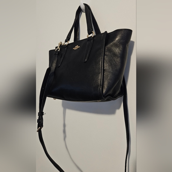 Coach 2 WAY Handbag Black Leather Shoulder Mini Bag - Picture 6 of 16